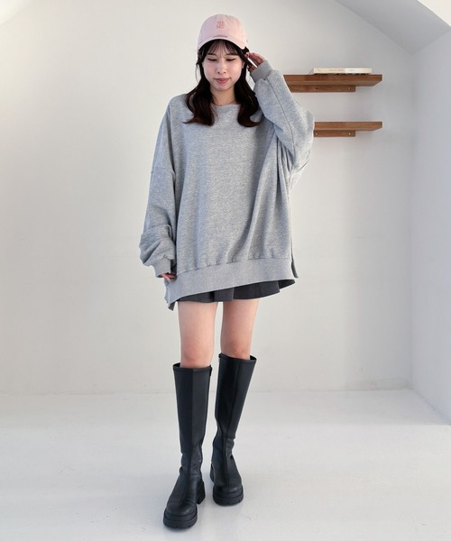 トレーナー スウェット WEB限定　スーパーBIGシルエット裏毛スウェット　290251 レディース | Heather | 14