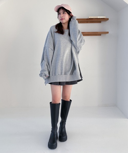 トレーナー スウェット WEB限定　スーパーBIGシルエット裏毛スウェット　290251 レディース | Heather | 16