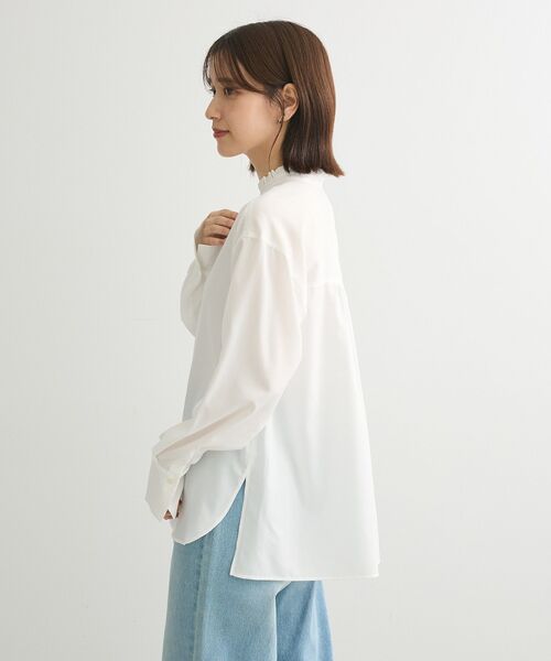 Green Parks（グリーンパークス） ブラウス シャツ フリルカラーシャツ