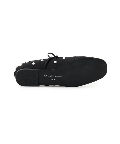 【美品】UNITED ARROWS ドットバレエシューズ サイズ37 黒23.5 SY UNITED ARROWS バレエシューズ パンプス 「SY」マルチドット