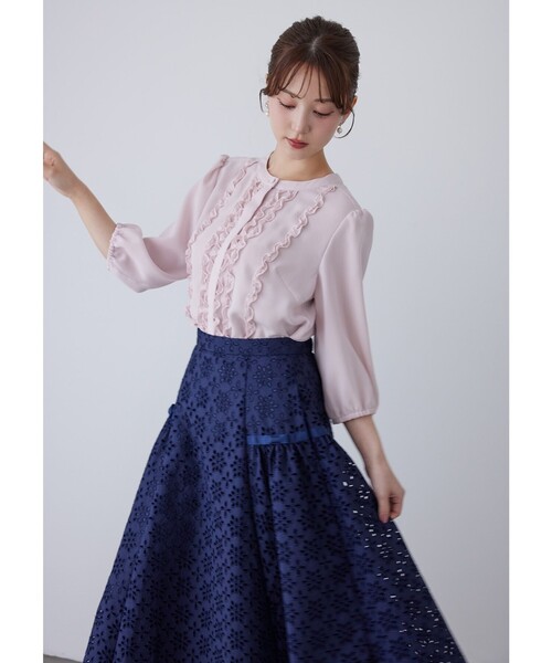 トッカTOCCA 【消臭】MOONLIT FLOWER スカート　サイズ4 トッカ TOCCA 【洗える・消臭】MOONLIT FLOWER スカート （ブラック系5