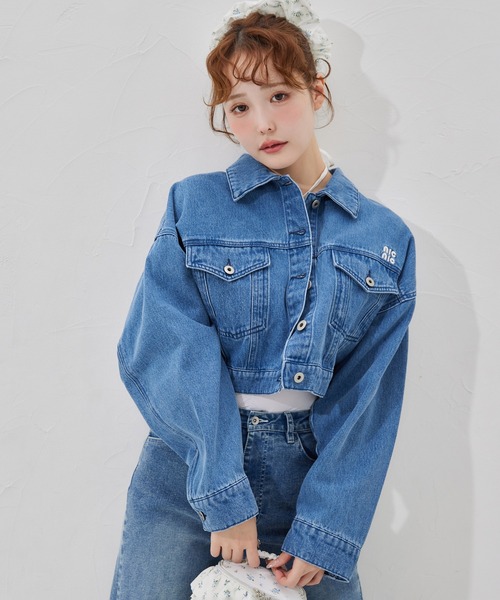 【未着用】NICECLAUPワンポイント刺繍デニムジャケット one after another NICE CLAUP デニムジャケット gジャン ワン