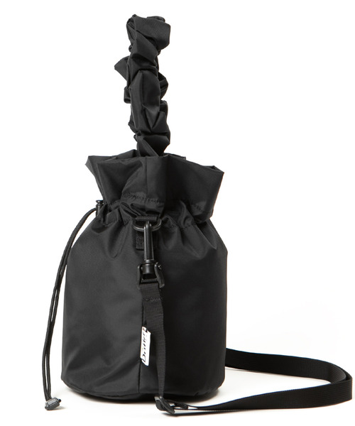 【未使用品】ツイストコードショルダーバッグ (ブラック) CLEA ショルダーバッグ バッグ 「A4サイズ対応」ドローコードナイロン