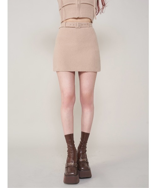 Darich ベルトニットミニスカート Darich スカート ベルトニットミニスカート : ZOZOTOWN Yahoo!店