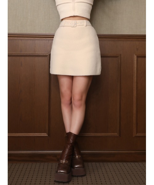 ダーリッチ darich ベルトニットミニスカート Darich スカート ベルトニットミニスカート : ZOZOTOWN Yahoo!店