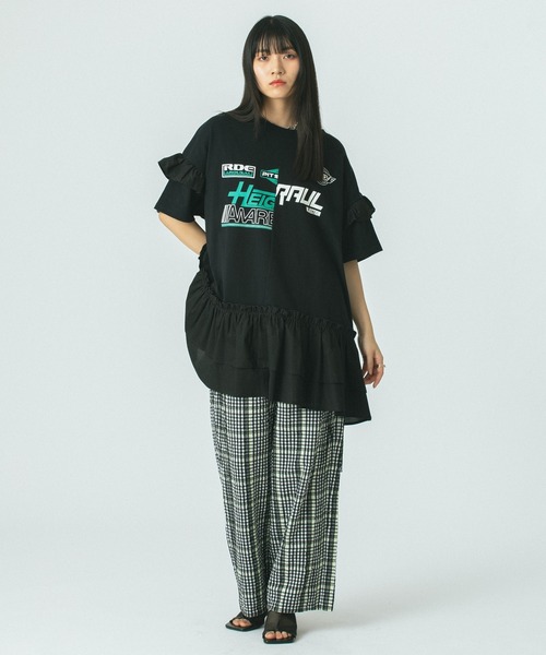 ⭐️ mrpandaです ROSE BUD パンツ CHECK SUCKER EASY PANTS レディース