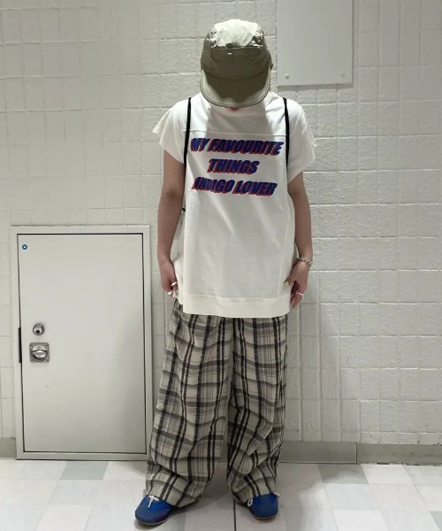 ROSE BUD パンツ CHECK SUCKER EASY PANTS レディース