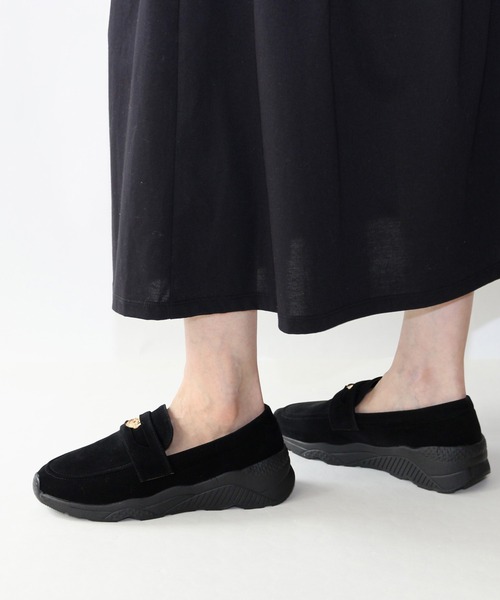 Fin（フィン） スリッポン コインローファー厚底スリッポン「低反発