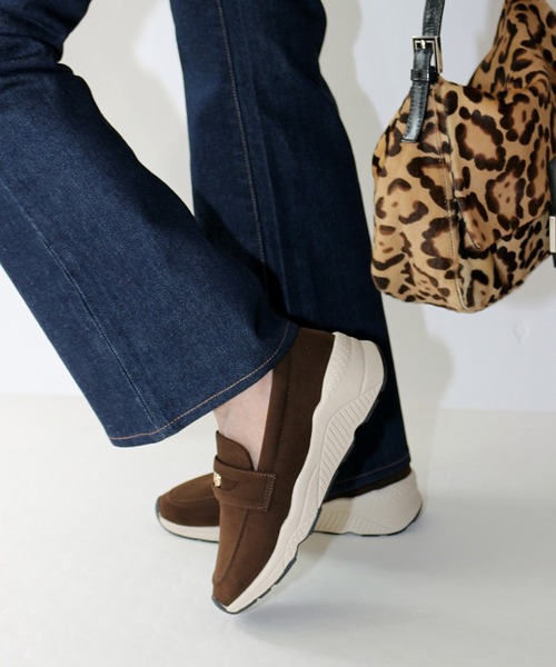 Fin（フィン） スリッポン コインローファー厚底スリッポン「低反発