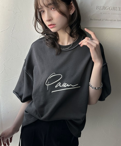 品多く Java 「JaVaジャバコラボ」大胆ロゴで魅せる。前後2way tシャツ トップス