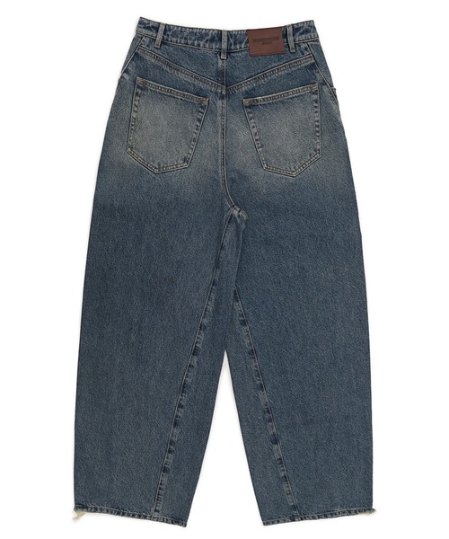 MASONPRINCE ジーンズ ルーズフィット 裾ダメージ デニムパンツ