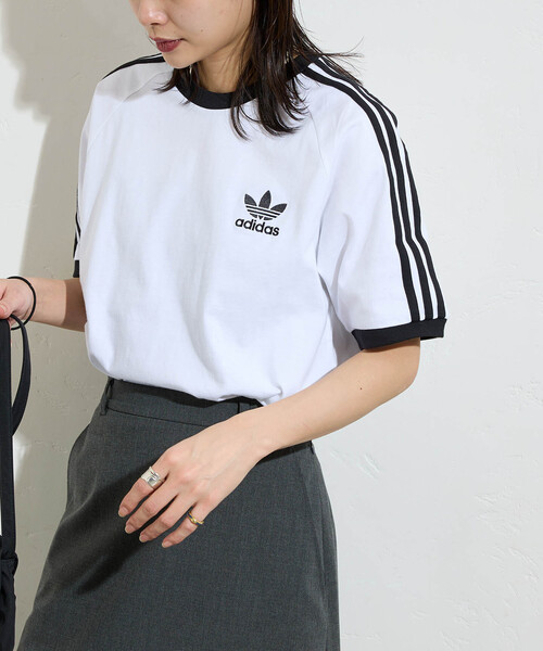 【ADIDAS ORIGINALS】◆3-STRIPES クロップド Tシャツ◆正規品◆ アディダス アディカラー スリーストライプス ルーズ クロップド
