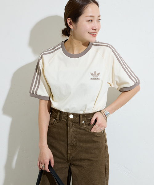 【ADIDAS ORIGINALS】◆3-STRIPES クロップド Tシャツ◆正規品◆ アディダス アディカラー スリーストライプス ルーズ クロップド