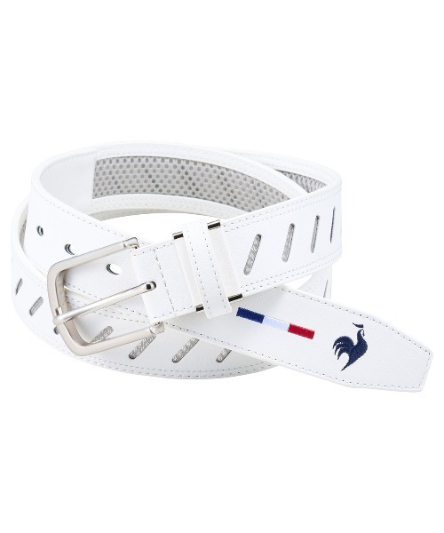 le coq sportif ホワイト ベルト le coq sportif GOLF ベルト 通気メッシュベルト メンズ