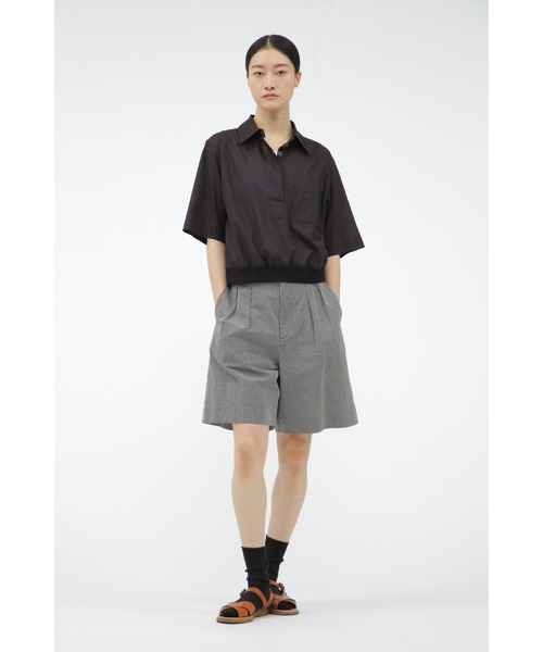 MARGARET HOWELL パンツ COTTON LINEN GINGHAM レディース