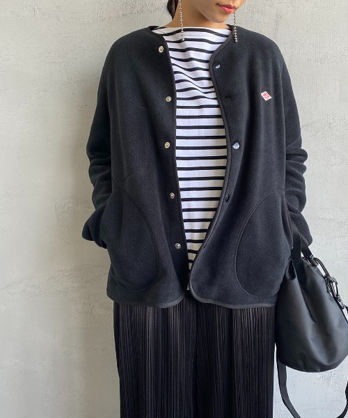 Danton（ダントン） ノーカラージャケット 38 ベージュ レディース