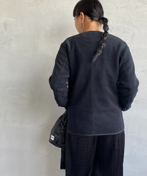 Danton（ダントン） ノーカラージャケット 38 ベージュ レディース