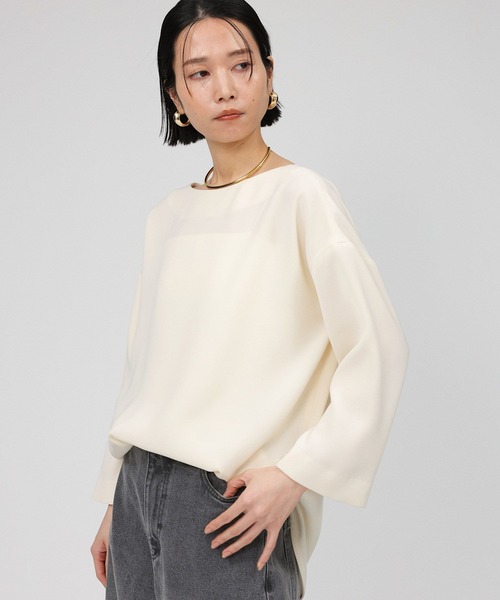 トップス Wacoshop BABYLONE ブラウス シャツ ボートネックTブラウス レディース