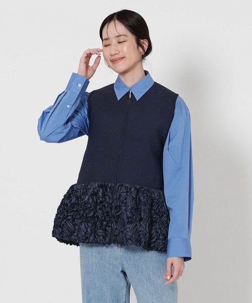 大幅値下げ！今大活躍！UNITED ARROWS★スーツベスト(ジレ) Sサイズ スーツベスト ジレ レディース 春秋 ロング 前開き オフィス