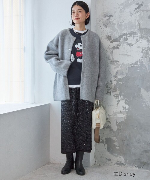 SHIPS（シップス） ニットカーディガン 36 ラベンダー レディース