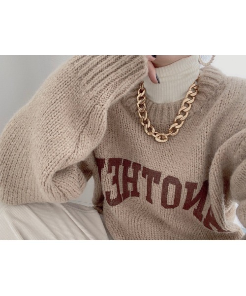 「.KOM」 長袖ニット FREE ベージュ レディース_画像5