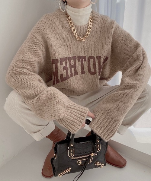 「.KOM」 長袖ニット FREE ベージュ レディース_画像6