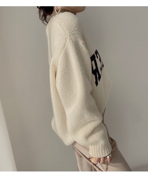 「.KOM」 長袖ニット FREE ベージュ レディース_画像9