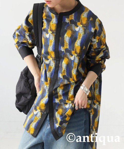 ブラウス シャツ アート柄シャツ レディース メンズ
