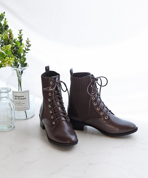 「LibertyDoll」 ショートブーツ LL アイボリー レディース_画像8