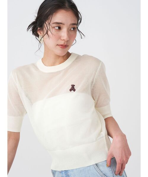 tシャツ 「POLO BCSコラボ」シアーベアニットプルオーバー レディース