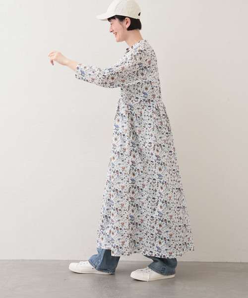 リバティampleプルワンピース JOURNAL STANDARD LUXE ワンピース リバティローンプリント