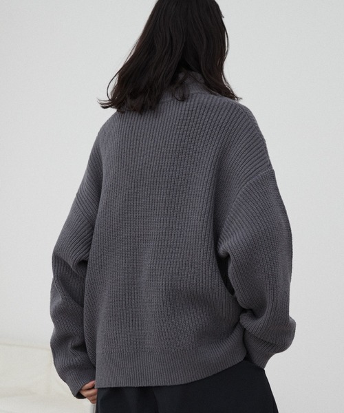 完売品　WYM KNIT SHIRT CARDIGAN ニットポロ カーディガン SINSS カーディガン Knit polo cardigan / ニットポロ
