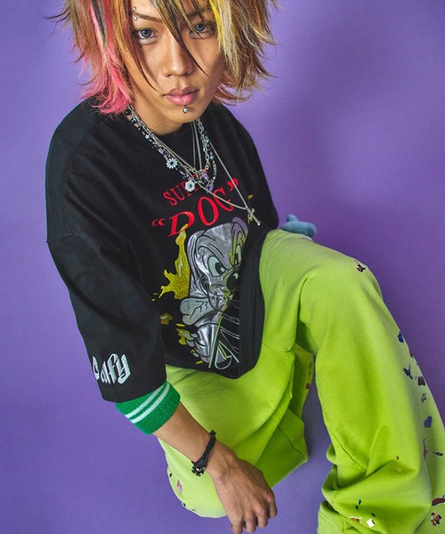 ガルフィー メンズ レディース 半袖 Tシャツ SUPER　DOG　Tee 大きいサイズ カジュアル ゆったり ガルフィ 男女兼用 ユニセックス GALFY od ‥ GALFY tシャツ 「GALFY/ガルフィー」スーパードッグTee メンズ