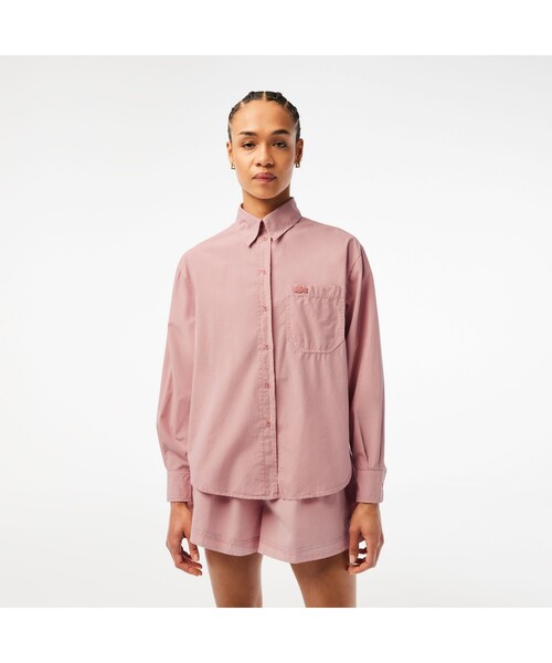 「LACOSTE」 長袖シャツ 36 桜 レディース