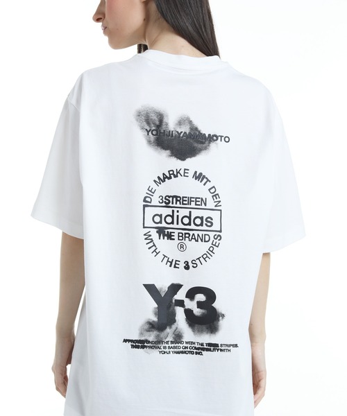 大人気!Y-3 グラフィックロゴ Tシャツ ユニセックス コットン Y-3 tシャツ GRAPHIC SHORT SLEEVE TEE メンズ レディース