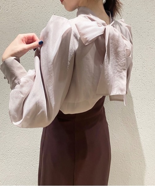「SNIDEL」 7分袖ブラウス ONE SIZE ブラック レディース SNIDEL 「SNIDEL」 7分袖ブラウス ONE SIZE ブラック レディース