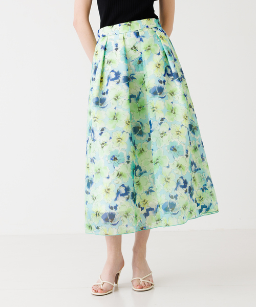 SeeByChloeフラワープリント ロングスカート DESIGNWORKS スカート フラワープリントロングスカート