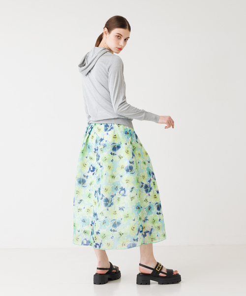 SeeByChloeフラワープリント ロングスカート DESIGNWORKS スカート フラワープリントロングスカート