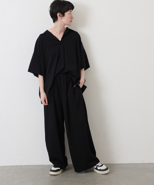 ジャーナルスタンダードラックス　ブルーワイドパンツ ゴムウエスト JOURNAL STANDARD LUXE（ジャーナルスタンダード ラックス）の「12.5OZ