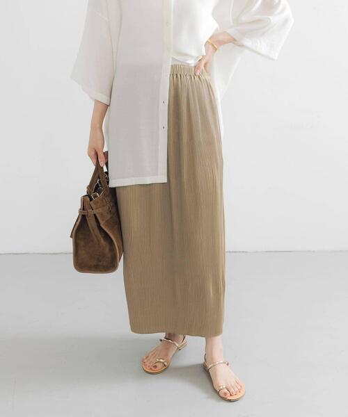 アーバンリサーチ（URBAN RESEARCH）/ストレートサテンスカート URBAN RESEARCH（アーバンリサーチ） スカート サテンプリーツ