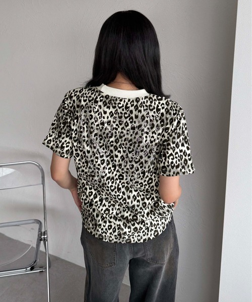 tシャツ ラインストーンレオパードTEE レディース メンズ : ZOZOTOWN