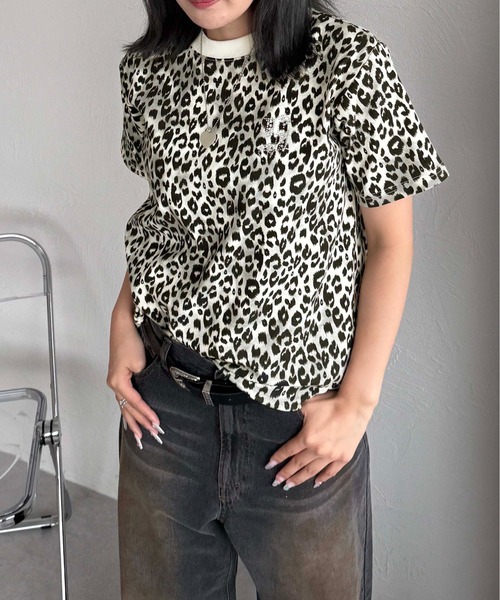 tシャツ ラインストーンレオパードTEE レディース メンズ : ZOZOTOWN 