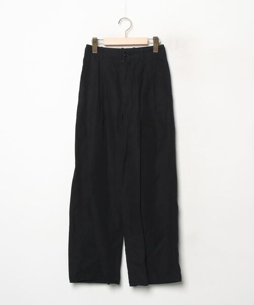 HARD TWIST FINX LINEN CHINO SLACKS BLACK
