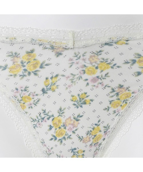 キッドブルー　ドット柄ブラジャーショーツセット KID BLUE ショーツ キッドブルー -ピンドットフラワー -ノーマル