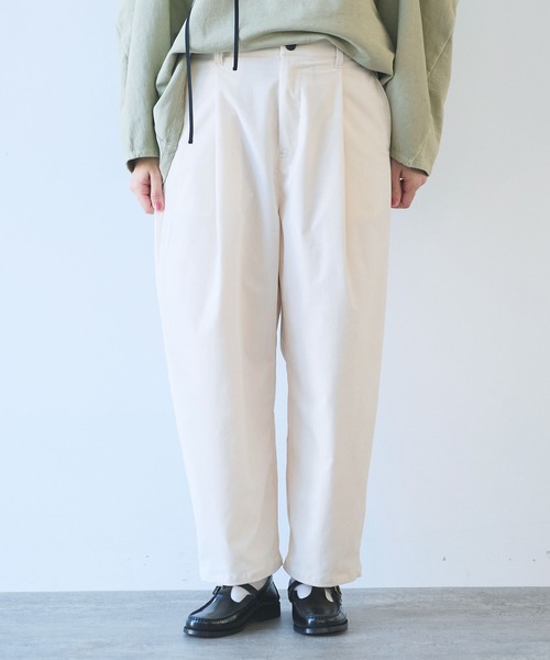 yuni パンツ シャンブレーコール back gum パンツ レディース