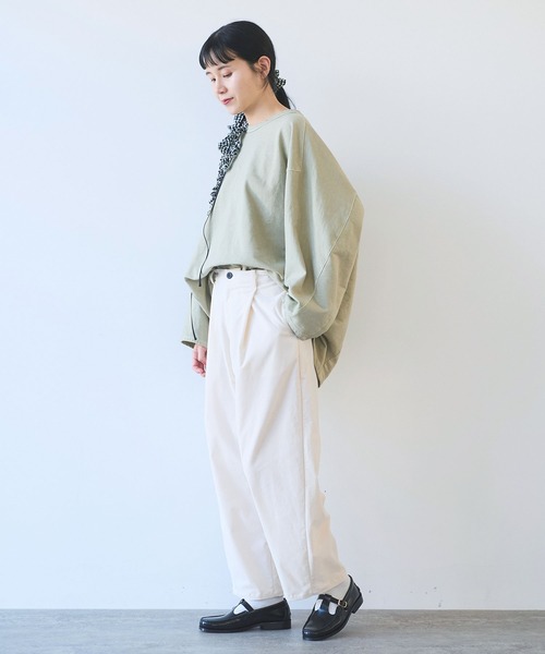 yuni パンツ シャンブレーコール back gum パンツ レディース