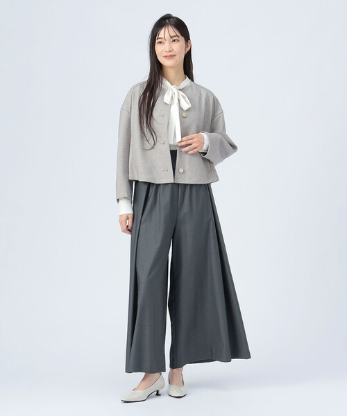 BEAMS HEART ノーカラージャケット新品未使用 BEAMS HEART ジャケット ノーカラージャケット カット ツイル