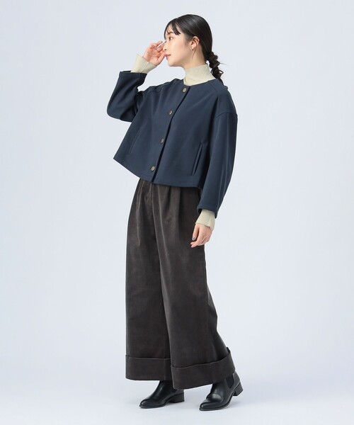 BEAMS HEART ノーカラージャケット新品未使用 BEAMS HEART｜ドビー ノーカラージャケット(S~M) | Rakuten