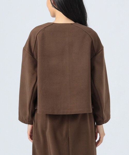 BEAMS HEART ノーカラージャケット新品未使用 BEAMS HEART ジャケット ノーカラージャケット カット ツイル