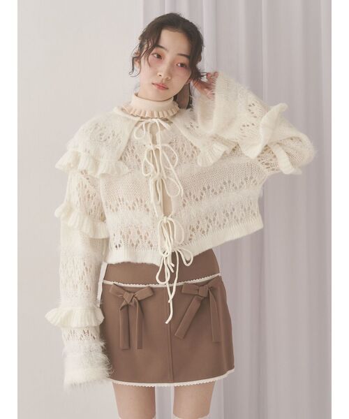 merry jenny（メリージェニー） つけ襟 付け襟 fluffy border collar